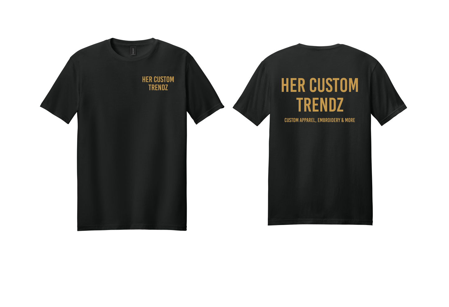 Her Custom Trendz- No Heart Black Shirt