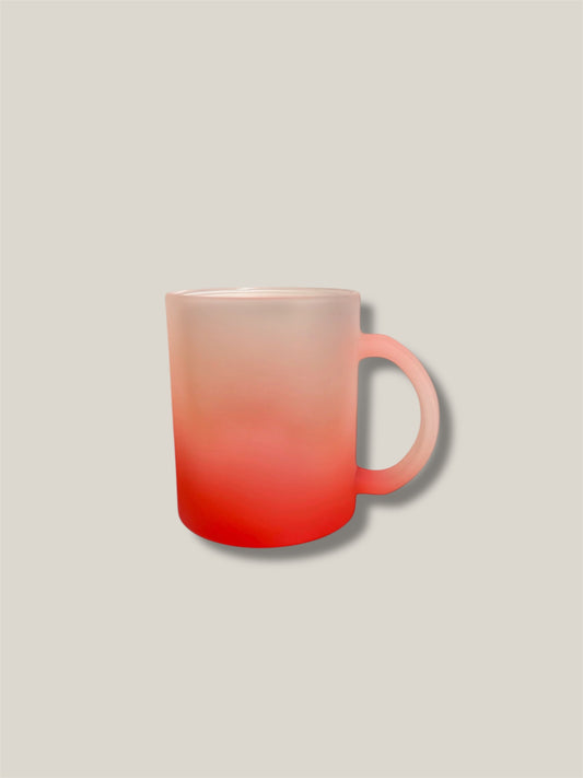 Red Ombre Glass 11oz Mug