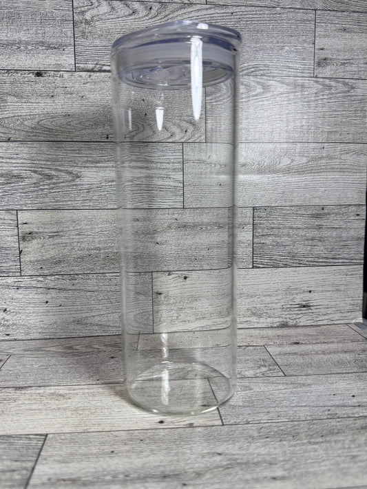 25oz Clear Glass Tumbler